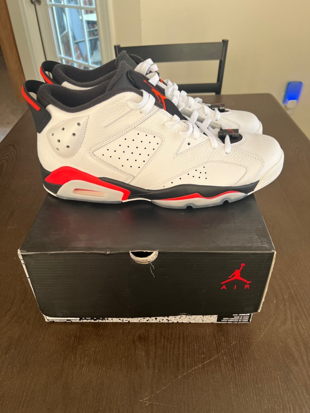 Air Jordan 6 Retro Low Infrared White Size 12